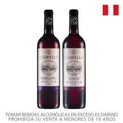E.COPELLO - Vino Borgoña E. Copello 750 mL + Tinto Semiseco 750 mL