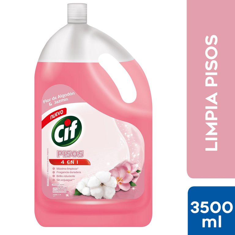 Limpia Pisos Cif Flor de Algodón y Jazmín Botella 3.5 L