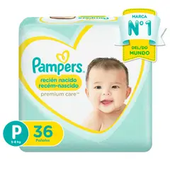PAMPERS - Pañales Premium Care Talla P Empaque 36 Und