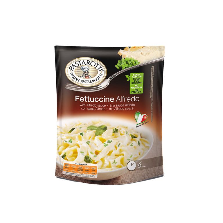 Fettuccine Pastarotti con Salsa Alfredo Bolsa 175 g