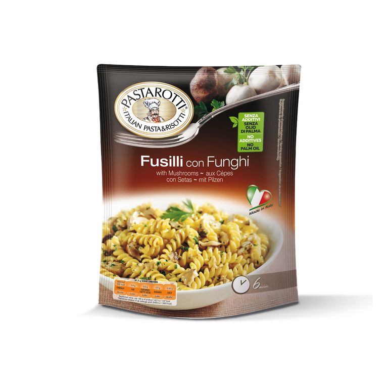 Fusilli con Hongos Pastarotti Empaque 175 g