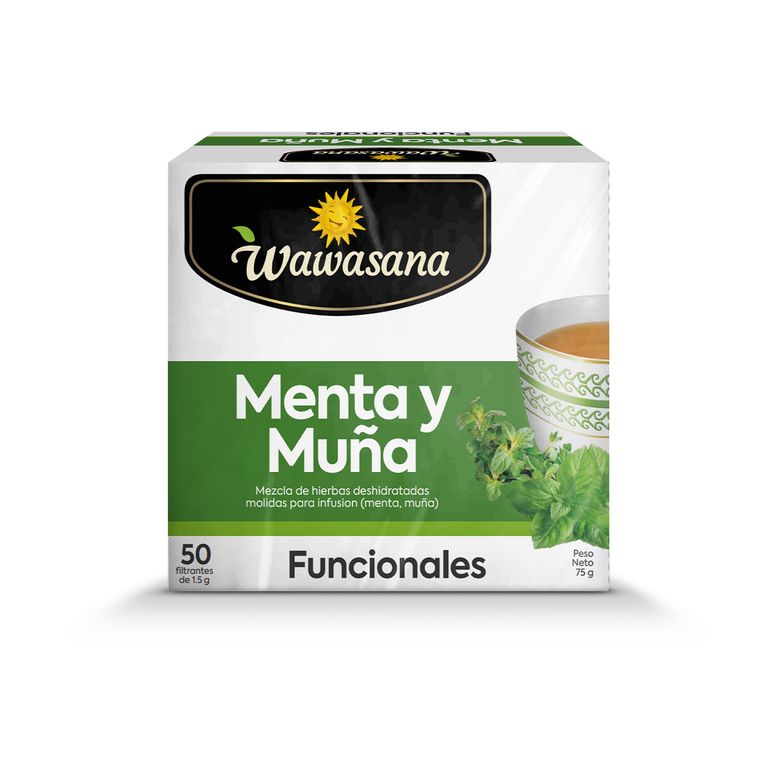 Infusión Wawasana Menta y Muña Caja 50 Sobres