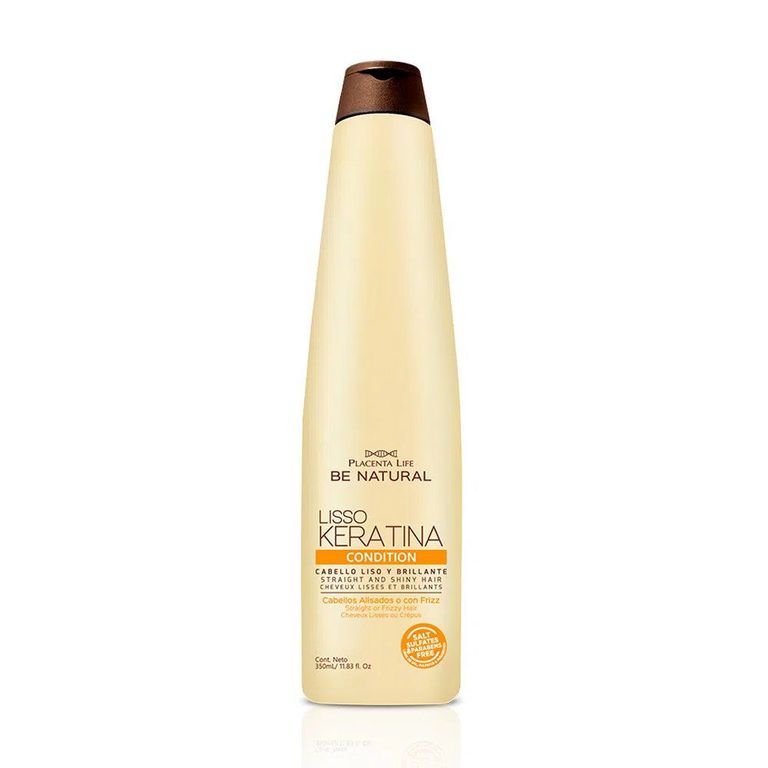 Acondicionador Be Natural Lisso Keratina Botella 350 mL
