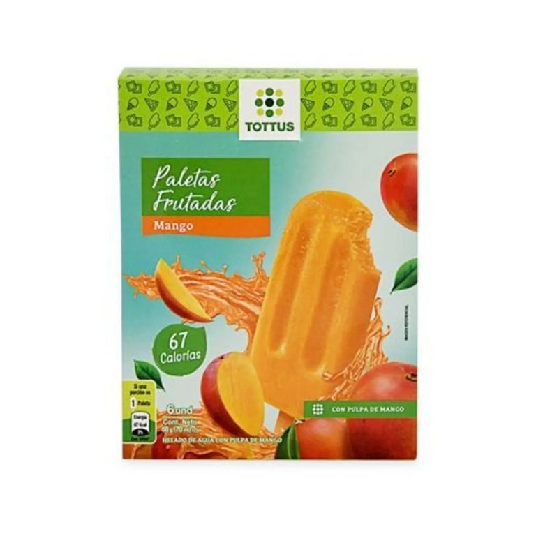 Helado en Paleta Frutada Mango Tottus Caja 6 Und