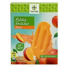 TOTTUS - Paleta Helado Frutada Mango 6 Unidades
