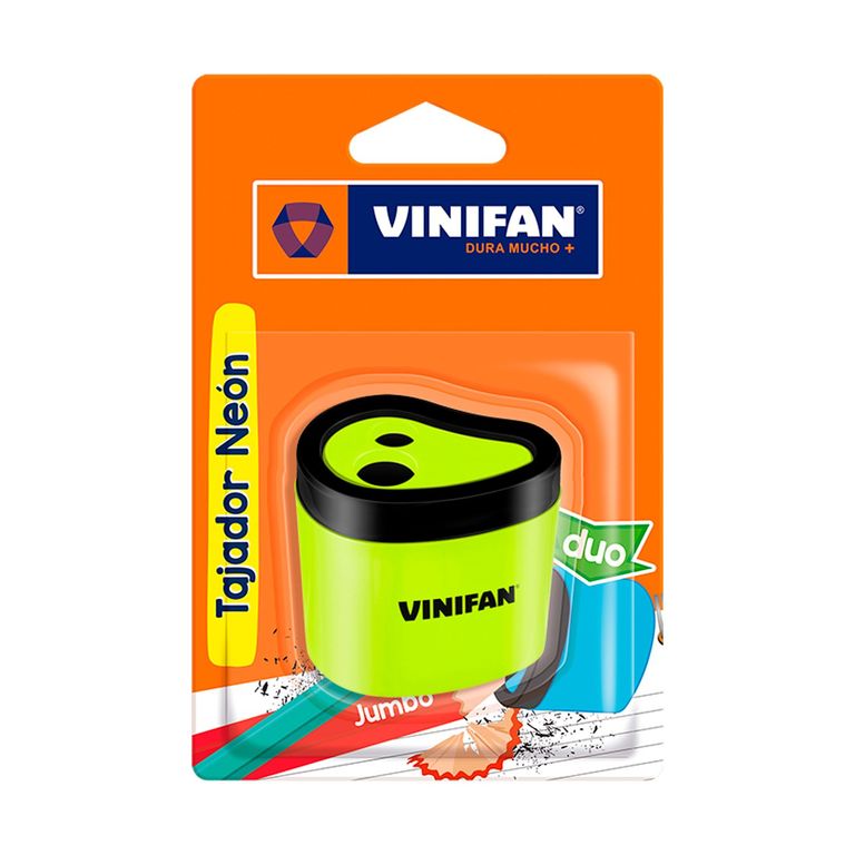 Tajador Vinifan Doble Con Depósito Color Neón