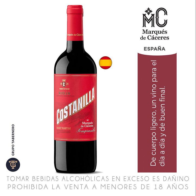 Vino Tinto Marqués de Cáceres Costanilla Botella 750 mL