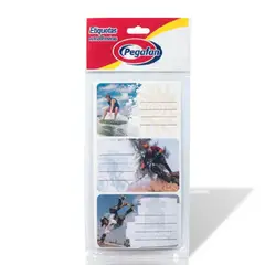 PEGAFAN - Etiquetas Pegafan Escolar Colores Deportes Extremos Bolsa 12 Und