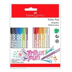 FABER CASTELL - Lapiceros Faber Castell Trilux Fun Empaque 10 Und