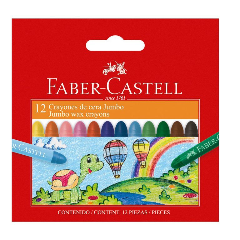 Crayones Faber Castell Jumbo Caja 12 Und