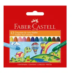 FABER CASTELL - Faber Crayones de Cera Jumbo X12Un
