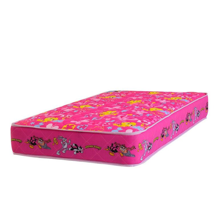 COLCHON LOONEY TUNES ROSADO 1.5 PLAZAS
