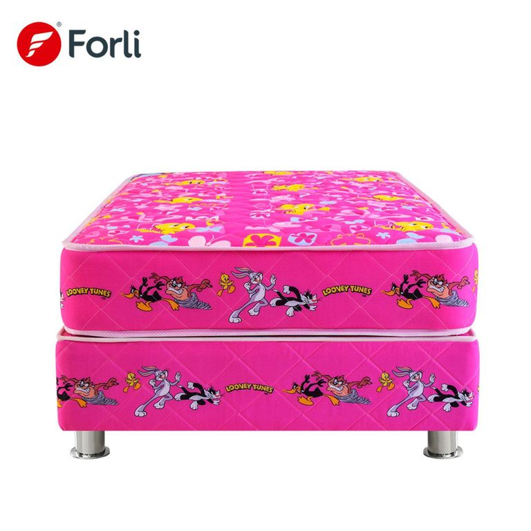 Cama Americana Looney Tunes Rosado 1.5 P