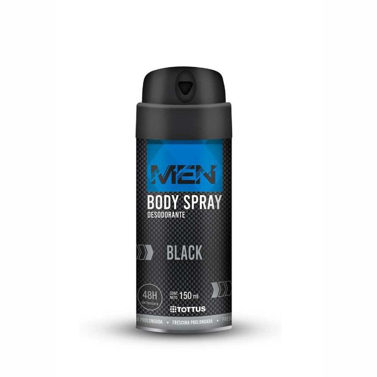 Desodorante en Spray Tottus Black for Men Envase 150 mL