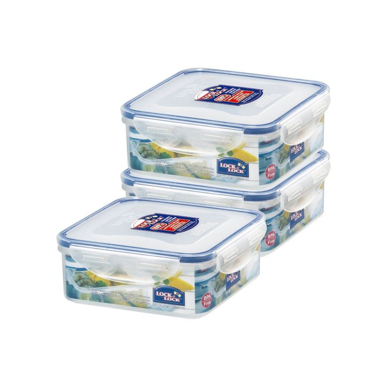 Set Hermético Lock´N Lock Cuadrado 870 mL