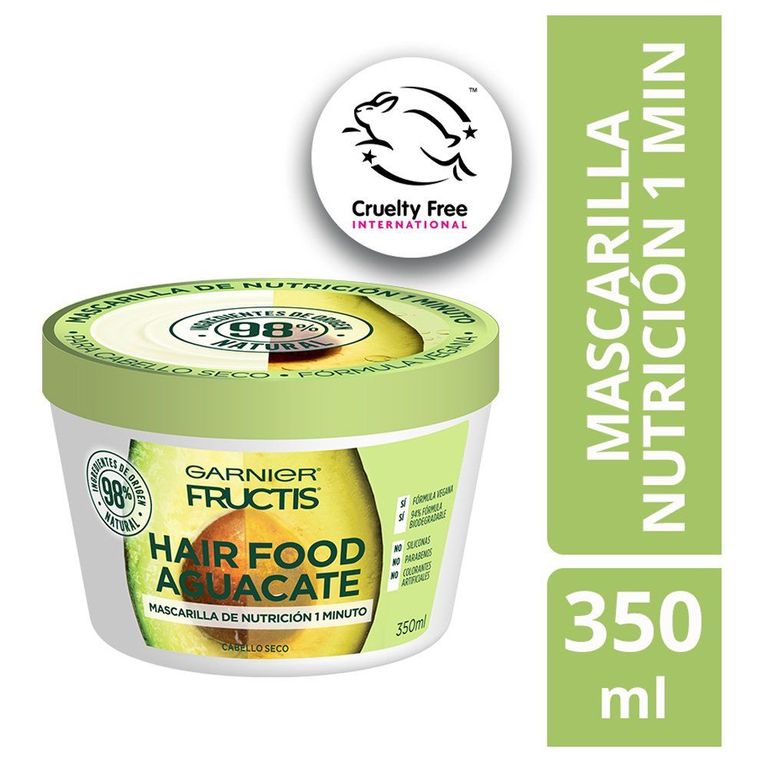 Crema de Tratamiento Garnier Fructis Hair Food Aguacate Envase 350 mL