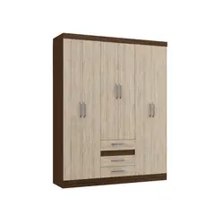 undefined - Ropero 6 Puertas 3 Cajones Cacao Malbec