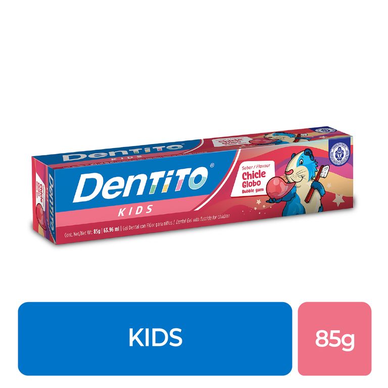 Pasta Dental Dento Kids Chicle Globo Envase 85 g