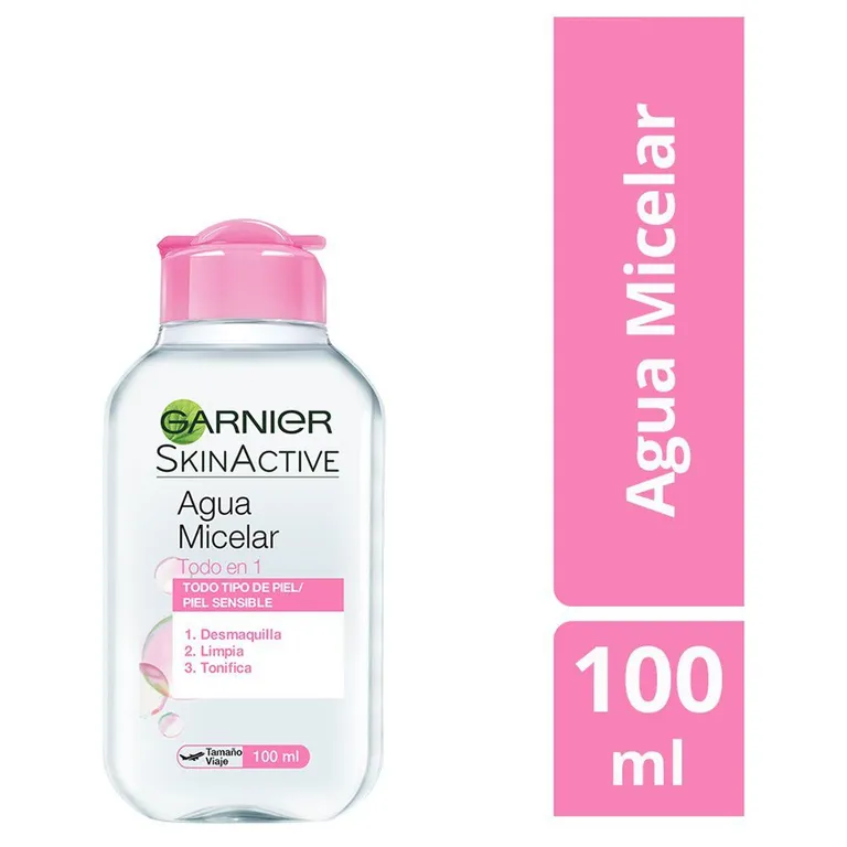 Agua Micelar Garnier Skin Active Todo en 1 Envase 100 mL