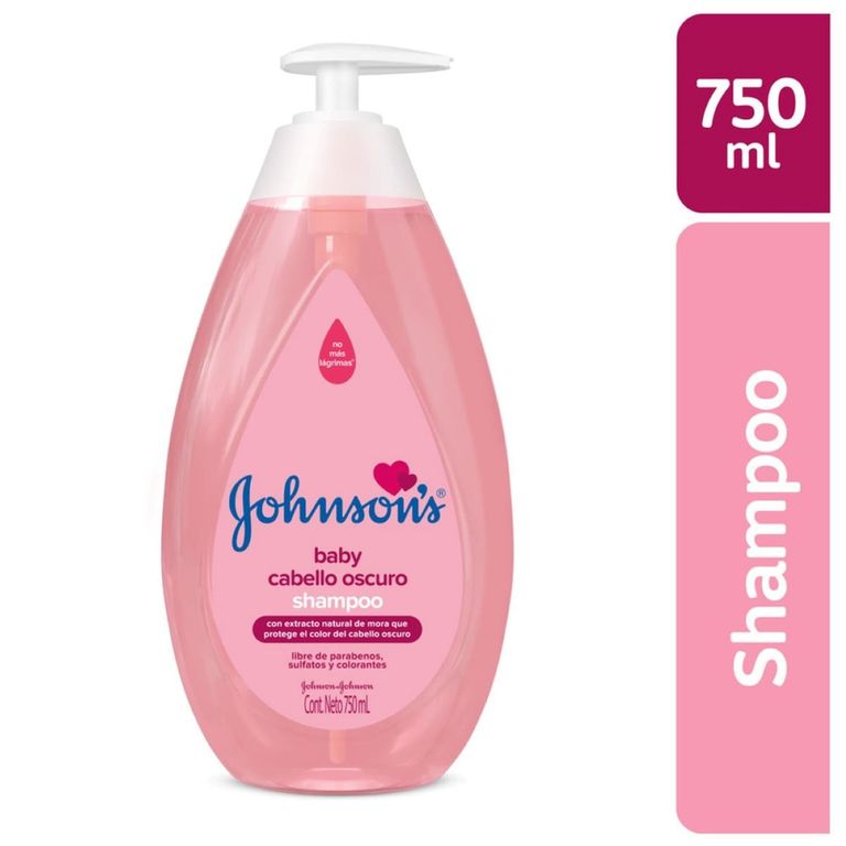 Shampoo Johnsons Baby Cabello Oscuro Botella 750 mL