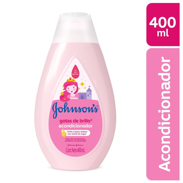 Acondicionador Johnsons Gotas de Brillo Botella 400 mL