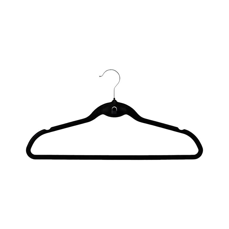 Set x 10 Colgadores de Gamuza Negro