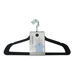 CASA JOVEN - Set x 10 Colgadores de Gamuza Negro