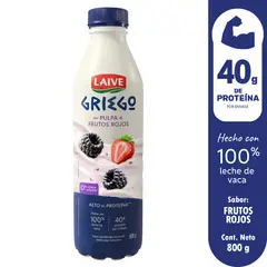 LAIVE - Yogurt Laive Griego Frutos Rojos Botella 800 g
