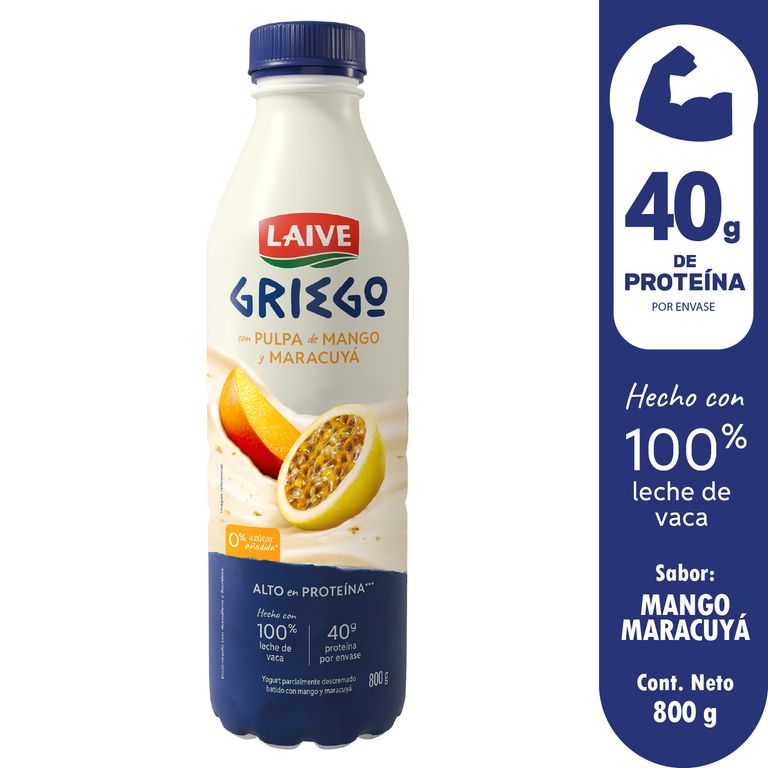 Yogurt Laive Griego Mango Maracuyá Envase 800 g