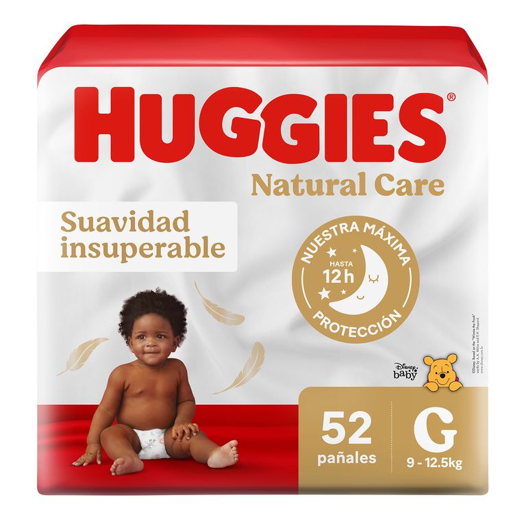 Pañales Huggies Natural Care Talla G Empaque 52 Und