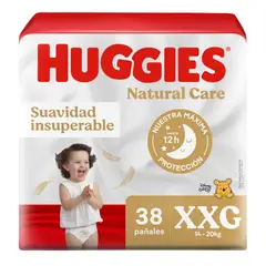 HUGGIES - Pañales Huggies Natural Care Talla XXG Empaque 38 Und