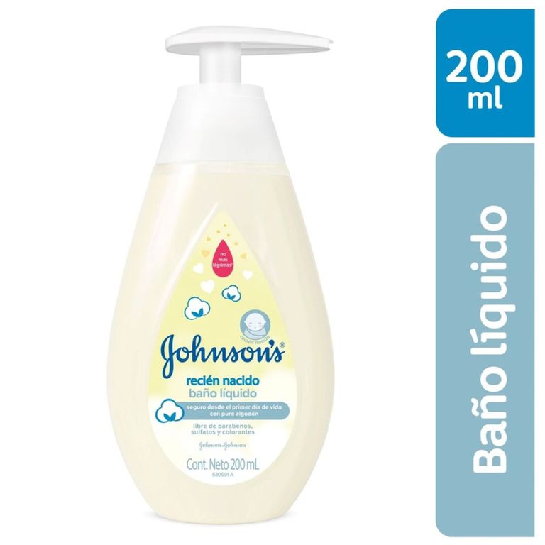 Jabón Líquido Baño Johnsons Baby Recién Nacido  Envase 200 mL