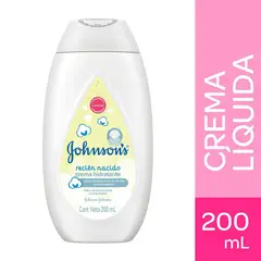 JOHNSONS BABY - Crema Líquida Johnsons Baby Recién Nacido Envase 200 mL