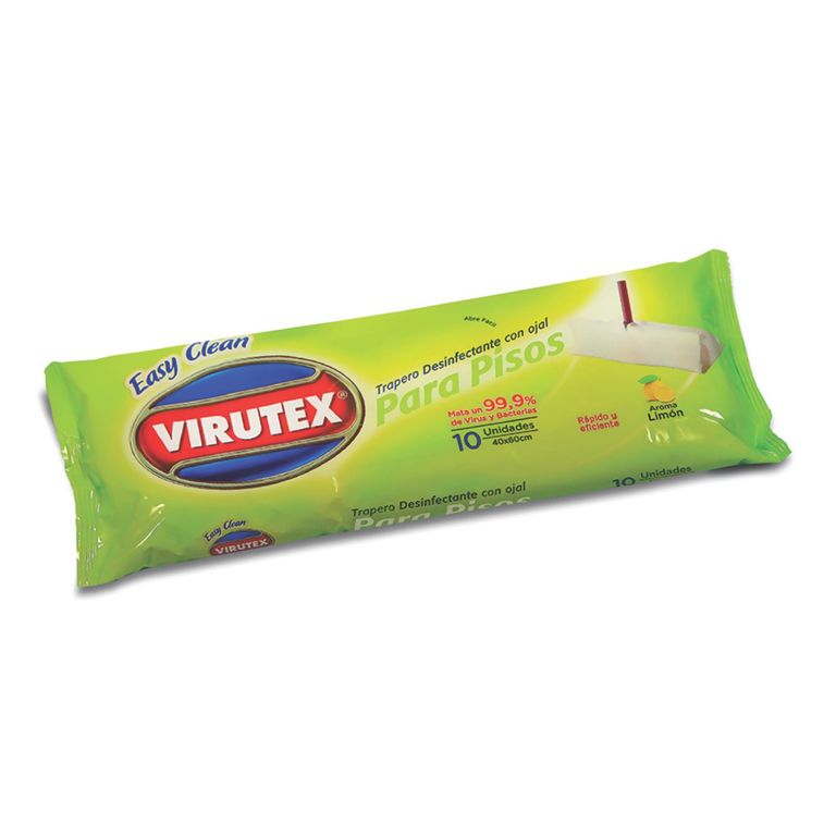 Trapero Desinfectante Piso Virutex Limón Empaque 10 Und