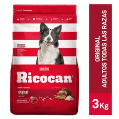 RICOCAN - Comida para Perros Adultos Original 3 kg