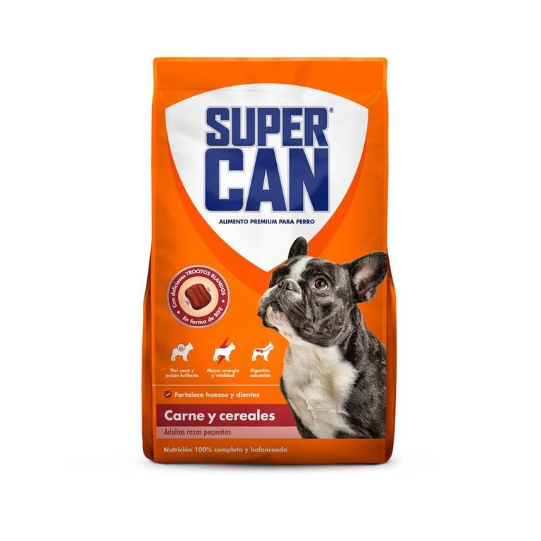 Alimento Seco Perros Adultos Pequeños Supercan Carne Bolsa 3 Kg