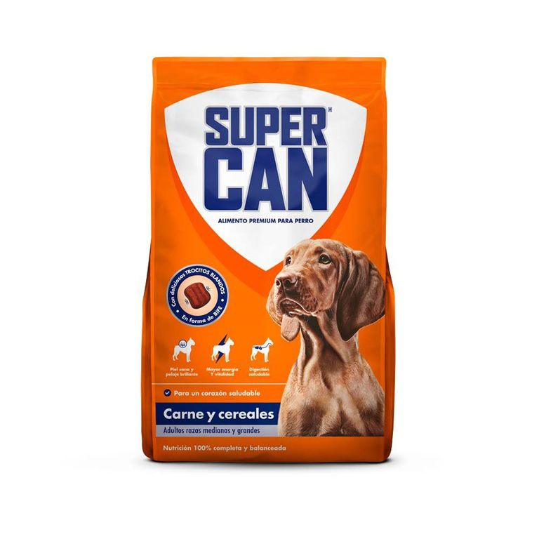 Alimento Seco Perros Adultos Grandes Supercan Carne Bolsa 3 Kg
