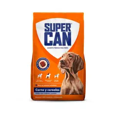 SUPERCAN - Comida para Perros Adultos Medianas y Grandes Sabor Carne y Cereales 3 kg