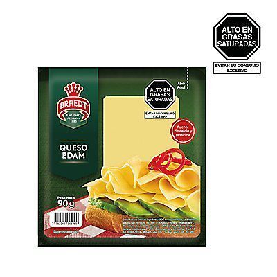 Queso Edam en Láminas Braedt Empaque 90 g