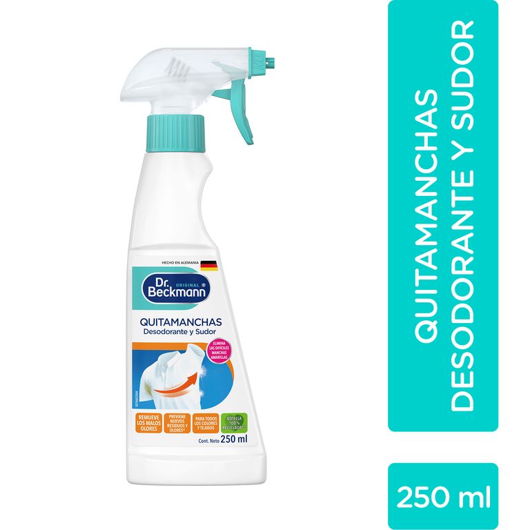 Quitamanchas Dr Beckmann Desodorante y Sudor Envase 250 mL