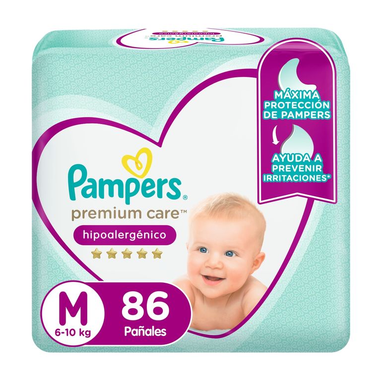 Pañales Premium Care Pampers Talla M Empaque 86 Und