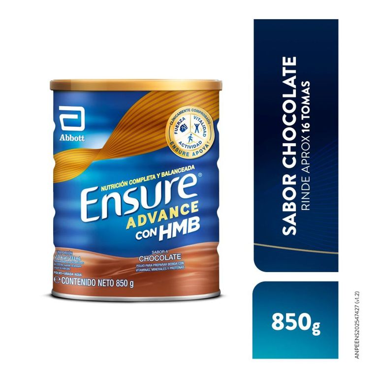 Suplemento Ensure Advance Chocolate Lata 850 g