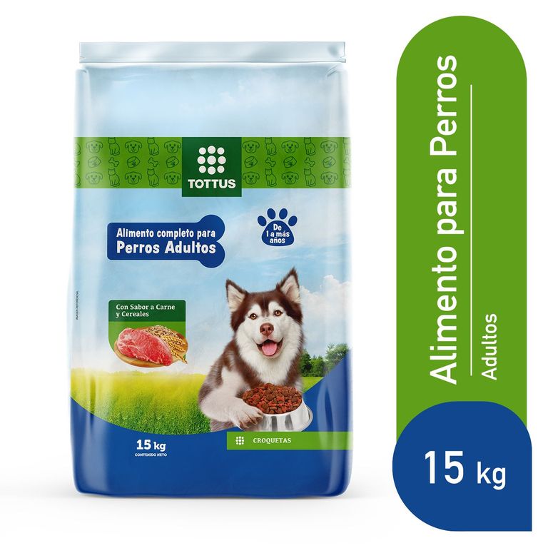 Alimento Seco Perros Adultos Tottus Bolsa 15 Kg