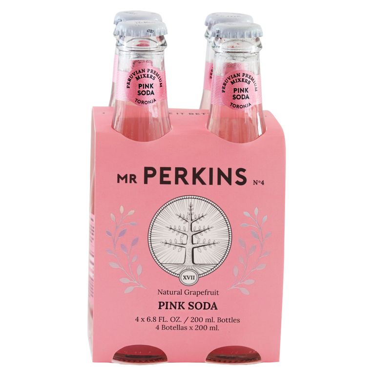 Pink Soda Toronja Mr Perkins Pack 4 Botellas 200 mL