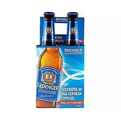 ERDINGER - Cerveza de Trigo Erdinger Sin Alcohol Pack 4 Botellas 330 mL