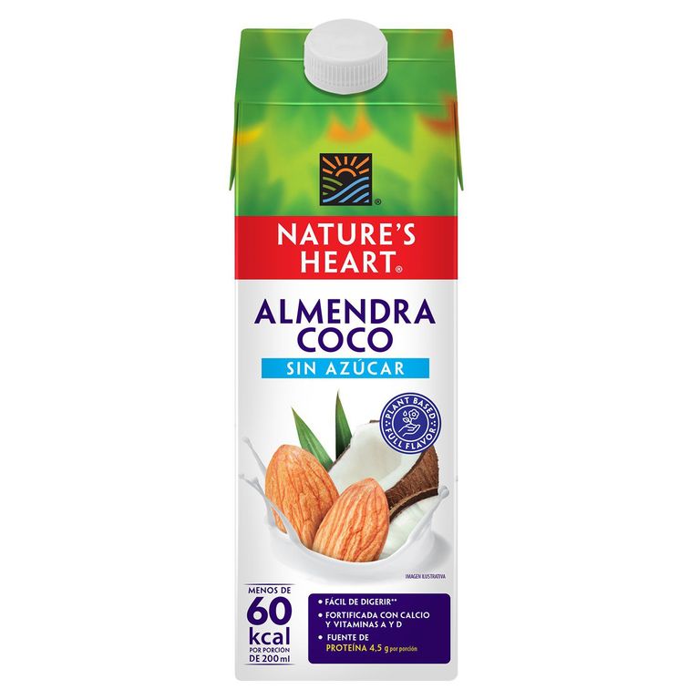 Bebida de Almendra y Coco Natures Heart Sin Azúcar Caja 946 mL