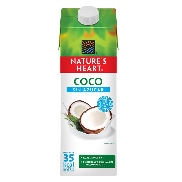 Bebida de Coco Natures Heart Sin Azúcar Caja 946 mL