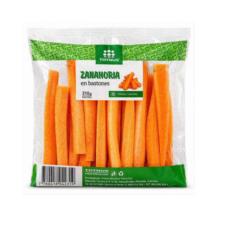 Zanahoria En Bastones Tottus