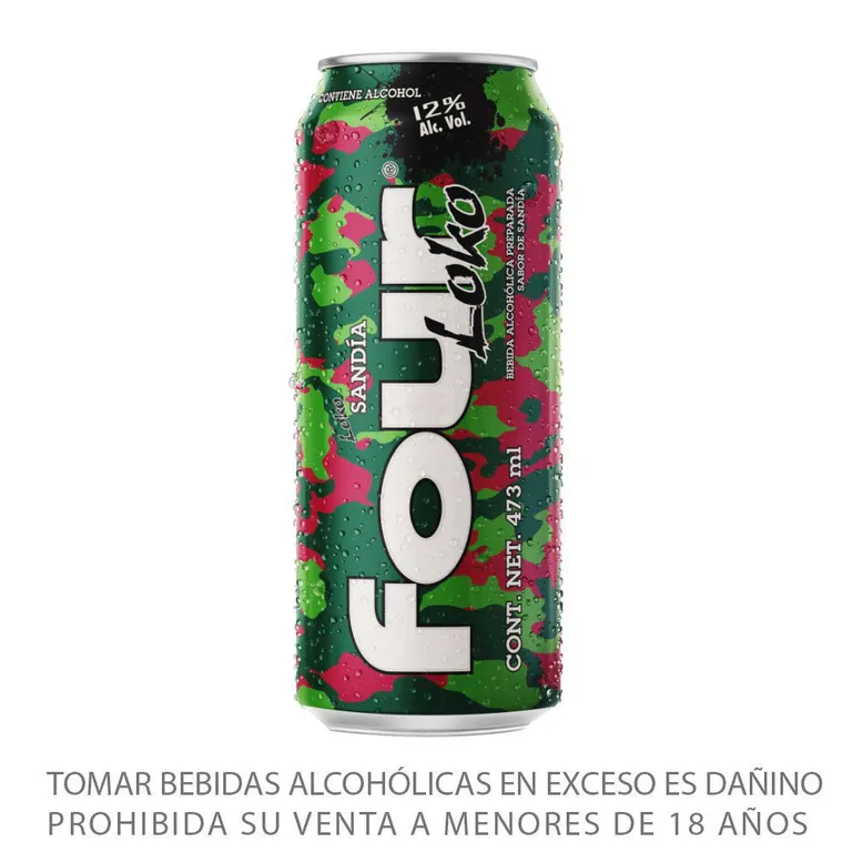 Bebida Alcohólica Four Loko Sandía Lata 473 mL