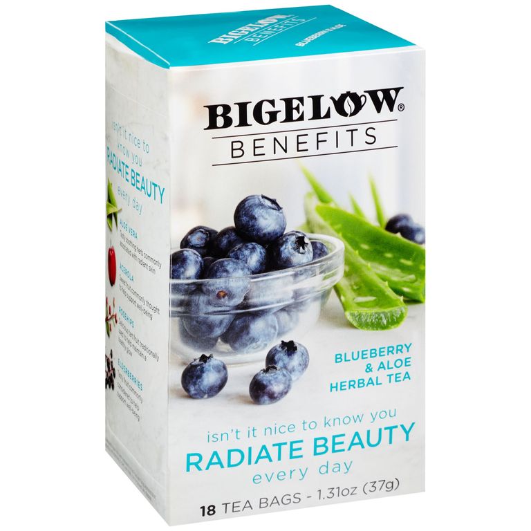 Infusión Herbal Bigelow Blueberry Aloe Caja 18 Sobres